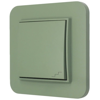 Włącznik schodowy z ramką zaokrągloną seria MINI kolor szałwiowy