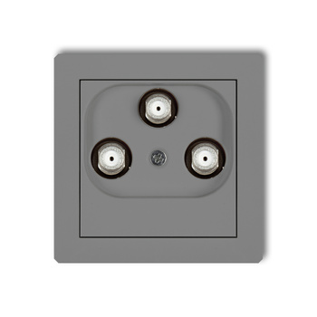 Mechanizm gniazda multimedialnego 3F DATA UPC Karlik seria DECO 27DGMU kolor szary mat