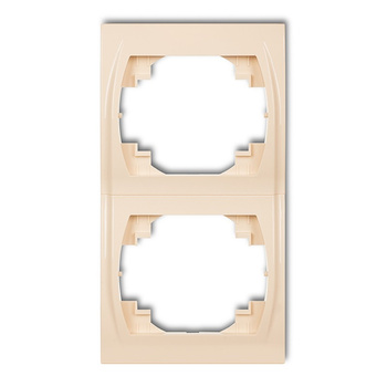 Ramka pionowa podwójna Karlik seria LOGO 1LRV-2 kolor beżowy