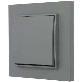 Włącznik pojedynczy z ramką prostą seria MINI kolor szary mat