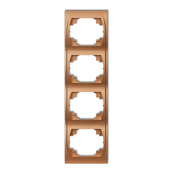 Ramka pionowa poczwórna Karlik seria LOGO 8LRV-4 kolor złoty metalik