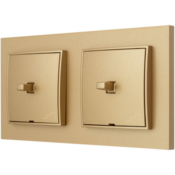 Włącznik światła Dwa schodowe usa kolor złoty