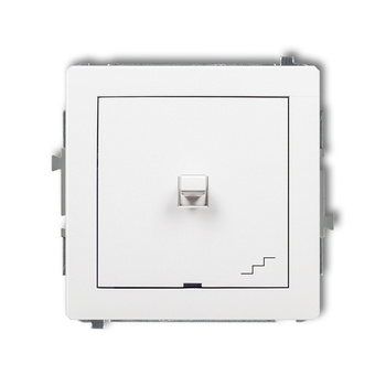 Mechanizm łącznika schodowego w stylu amerykańskim Karlik seria DECO 25DWPUS-3 kolor biały mat