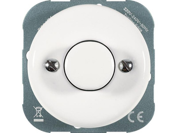 Ściemniacz oświetlenia LED 'Retro ceramic', max. 300W (150W LED), biały