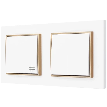 Włącznik światła pojedynczy i krzyżowy kolor biały/złoty