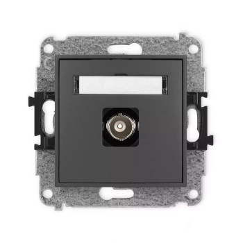 Mechanizm gniazda pojedynczego BNC Karlik seria ICON 28IGBNC-1 kolor grafitowy mat