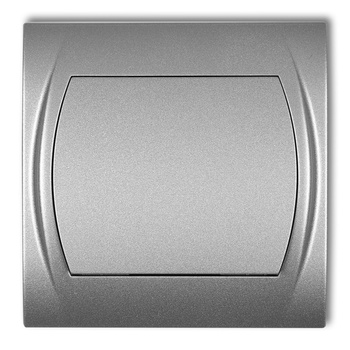 Łącznik jednobiegunowy Karlik seria LOGO 7LWP-1 kolor srebrny metalik