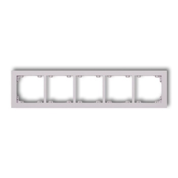 Ramka uniwersalna pięciokrotna z tworzywa DECO Pastel Matt Karlik seria DECO 41DR-5 kolor liliowy