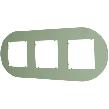 Ramka uniwersalna potrójna okrągła z tworzywa Karlik seria MINI 61MRTO-3 kolor szałwiowy