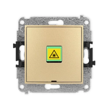 Mechanizm gniazda światłowodowego/optycznego pojedynczego, bez pola opisowego Karlik seria MINI 29MGOPBO-1 kolor złoty