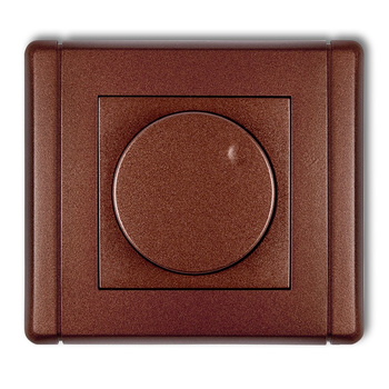 Elektroniczny regulator oświetlenia przyciskowo-obrotowy Karlik seria FLEXI 9FRO-1 kolor brązowy metalik