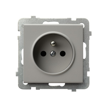 Gniazdo pojedyncze z uziemieniem seria SONATA kolor Kaszmir symbol GP-1RZ/m/82