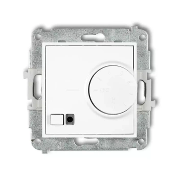 Mechanizm elektronicznego regulatora temperatury z czujnikiem podpodłogowym Karlik seria MINI 25MRT-1 kolor biały mat