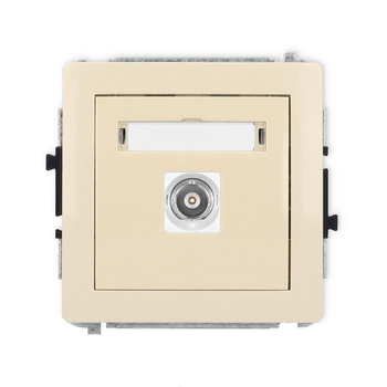 Mechanizm gniazda pojedynczego BNC Karlik seria DECO 1DGBNC-1 kolor beżowy