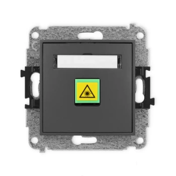 Mechanizm gniazda światłowodowego/optycznego pojedynczego Karlik seria MINI 28MGOP-1 kolor grafitowy mat