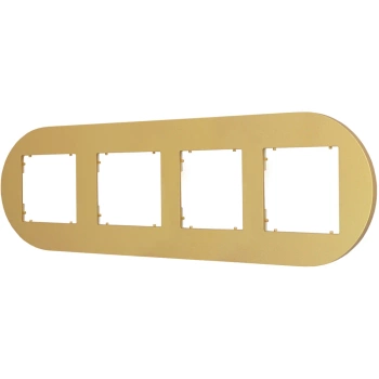 Ramka uniwersalna poczwórna okrągła z tworzywa Karlik seria MINI 29MRTO-4 kolor złoty