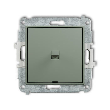 Mechanizm łącznika zwiernego, jednobiegunowego w stylu amerykańskim bez piktogramu Karlik seria ICON 61IWPUS-4.1 kolor szałwiowy