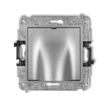 Mechanizm wypustu kablowego Karlik seria ICON 7IWPK kolor srebrny metalik