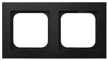 Ramka podwójna seria SONATA kolor Czarny metalik symbol R-2R/33