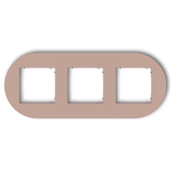 Ramka uniwersalna potrójna okrągła z tworzywa Karlik seria MINI 62MRTO-3 kolor łososiowy