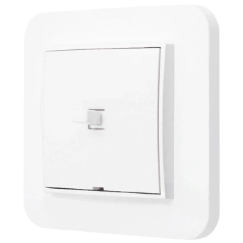 Włącznik pojedynczy w stylu USA ramka zaokrąglona seria Mini kolor biały mat