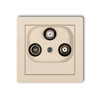 Mechanizm gniazda abonenckiego 2 wyjścia SAT + TV Karlik seria DECO 1DGSN kolor beżowy