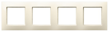 Ramka poczwórna seria ARIA kolor Ecru symbol R-4U/27