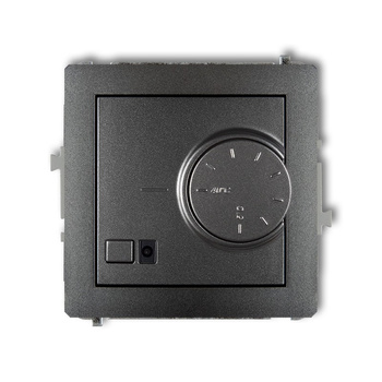 Mechanizm elektronicznego regulatora temperatury z czujnikiem podpodłogowym Karlik seria DECO 11DRT-1 kolor grafitowy