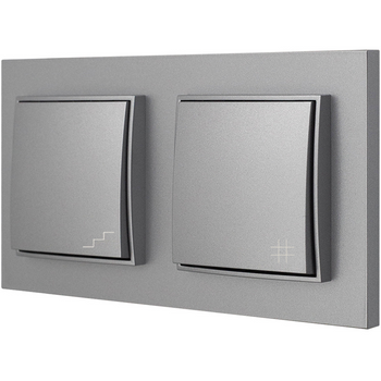 Włącznik światła schodowy i krzyżowy kolor srebrny