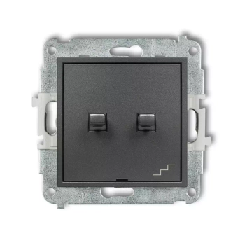 Mechanizm łącznika jednobiegunowego ze schodowym osobne zasilanie w stylu amerykańskim Karlik seria ICON 11IWPUS-10.2 kolor grafitowy