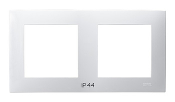 Ramka podwójna do łączników IP-44 seria SZAFIR kolor Biały symbol RH-2Z/00