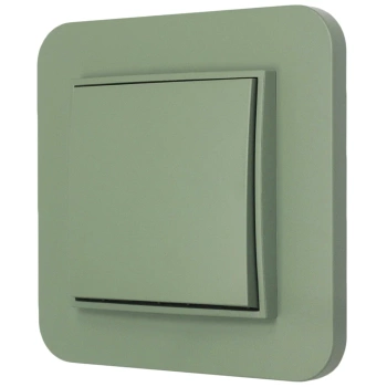 Włącznik pojedynczy z ramką zaokrągloną seria MINI kolor szałwiowy