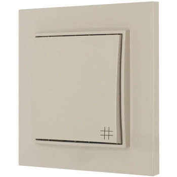 Włącznik krzyżowy z ramką prostą seria MINI kolor taupe