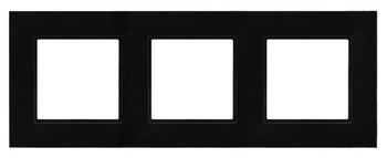 Ramka potrójna seria ARIA kolor Czarne szkło symbol R-3UGC/32/25
