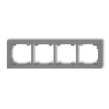 Ramka uniwersalna poczwórna z tworzywa Karlik seria DECO 27DR-4 kolor szary mat