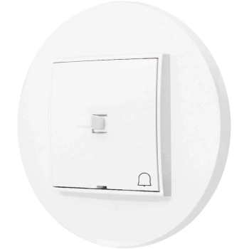 Włącznik dzwonkowy w stylu USA ramka okrągła seria Mini kolor biały mat