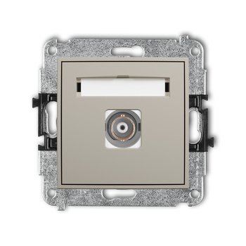 Mechanizm gniazda pojedynczego BNC Karlik seria ICON 60IGBNC-1 kolor taupe