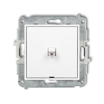 Mechanizm łącznika schodowego w stylu amerykańskim bez piktogramu Karlik seria ICON 25IWPUS-3.1 kolor biały mat