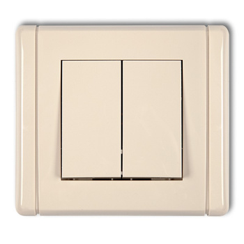 Łącznik zwierny, świecznikowy bez piktogramów, wspólne zasilanie Karlik seria FLEXI 1FWP-44.1 kolor beżowy