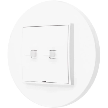 Włącznik roletowy w stylu USA ramka okrągła seria Mini kolor biały