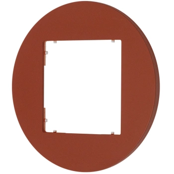Ramka uniwersalna pojedyncza okrągła z tworzywa Karlik seria MINI 63MRTO-1 kolor terakota