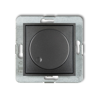 Mechanizm elektronicznego regulatora oświetlenia przyciskowo-obrotowego Karlik seria ICON 11IRO-1 kolor grafitowy