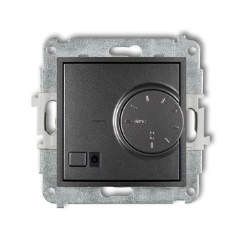 Mechanizm elektronicznego regulatora temperatury z czujnikiem podpodłogowym Karlik seria ICON 11IRT-1 kolor grafitowy