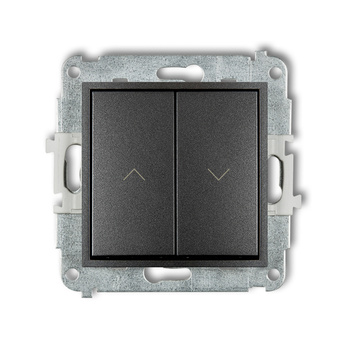 Mechanizm łącznika zwiernego żaluzjowego Karlik seria ICON 11IWP-8 kolor grafitowy