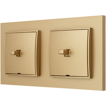 Włącznik światła Dwa pojedyncze styl usa kolor złoty