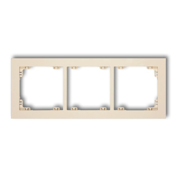 Ramka uniwersalna potrójna z tworzywa Karlik seria DECO 1DR-3 kolor beżowy