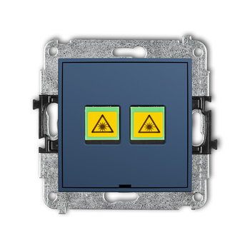 Mechanizm gniazda światłowodowego/optycznego podwójnego, bez pola opisowego Karlik seria ICON 64IGOPBO-2 kolor navy blue