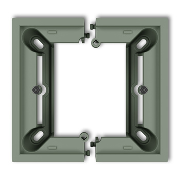 Puszka natynkowa pojedyncza, składana MINI Karlik seria MINI 61DPU-1 kolor szałwiowy