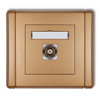 Gniazdo pojedyncze BNC Karlik seria FLEXI 8FGBNC-1 kolor złoty metalik