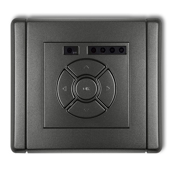 Elektroniczny sterownik roletowy przycisk centralny/dodatkowy Karlik seria FLEXI 11FSR-6 kolor grafitowy